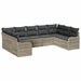 Set de canapele pentru grădină 9 pcs Gri deschis Rattan poli - WALTI WALTI