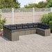 Set de canapele pentru grădină cu pernă 10 pcs Gri Rattan poli - WALTI WALTI