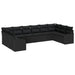 Set de canapele pentru grădină 10 pcs Negru Rattan poli - WALTI WALTI