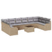 Set de canapele pentru grădină cu pernă 11 pcs Bej Rattan poli - WALTI WALTI