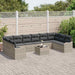 Set de canapele pentru grădină 11 pcs Gri deschis Rattan poli - WALTI WALTI