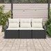 Set de canapele pentru grădină cu pernă 3 pcs Negru Rattan poli - WALTI WALTI