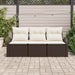 Set de canapele pentru grădină cu pernă 3 pcs Maro Rattan poli - WALTI WALTI