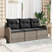 Set de canapele pentru grădină cu pernă 3 pcs Gri Rattan poli - WALTI WALTI