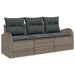Set de canapele pentru grădină cu pernă 3 pcs Gri Rattan poli - WALTI WALTI