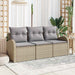 Set de canapele pentru grădină cu pernă 3 pcs Bej Rattan poli - WALTI WALTI