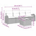 Set de canapele pentru grădină 5 pcs Maro 55 x 55 x 37 cm - WALTI WALTI