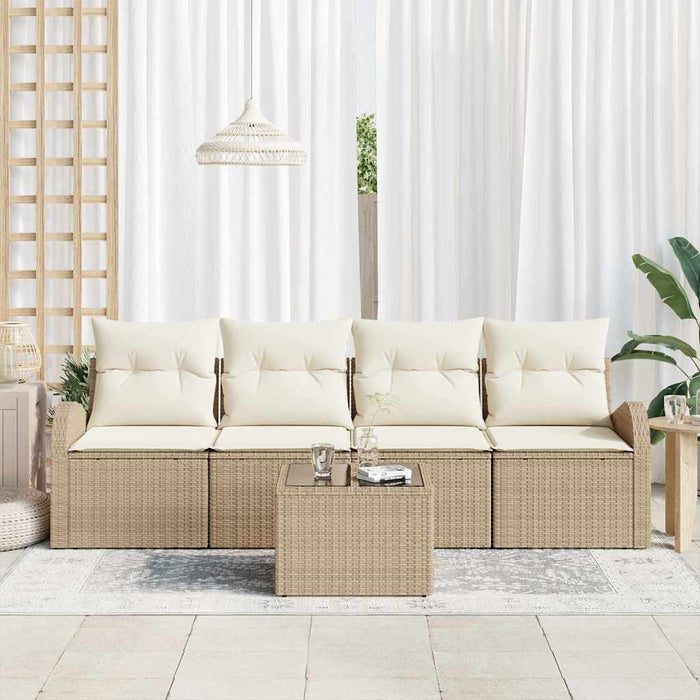 Set de canapele pentru grădină Bej 55 x 55 x 37 cm poliratan WALTI