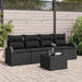 Set de canapele pentru grădină Negru 55 x 55 x 37 cm poliratan - WALTI WALTI