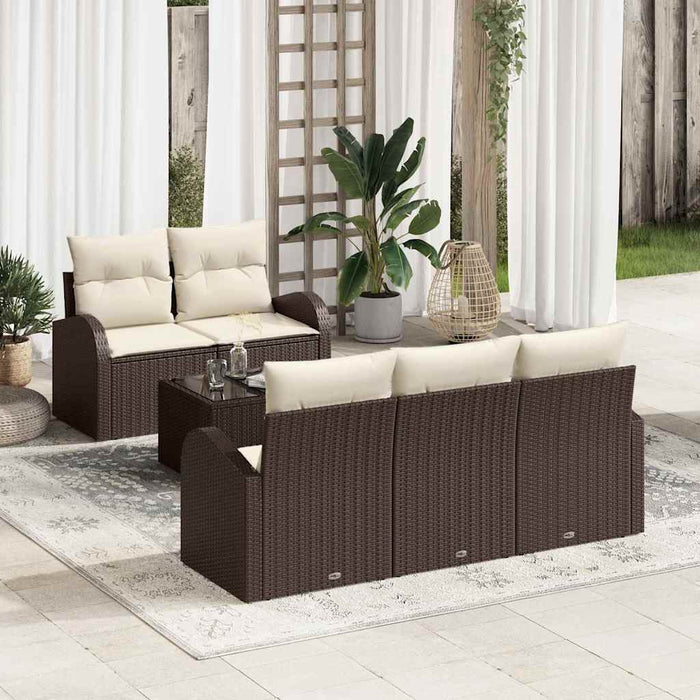 Set de canapele pentru grădină 6 pcs Maro 55 x 55 x 37 cm - WALTI WALTI