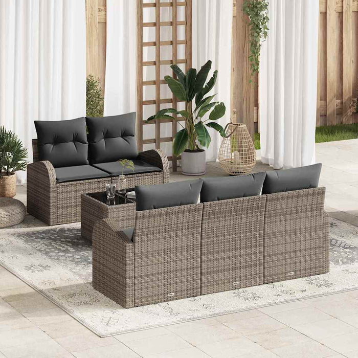 Set de canapele pentru grădină 6 pcs Gri 55 x 55 x 37 cm - WALTI WALTI