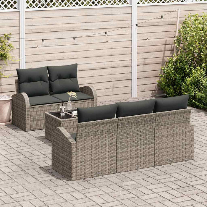 Set de canapele pentru grădină 6 pcs Gri 55 x 55 x 37 cm - WALTI WALTI