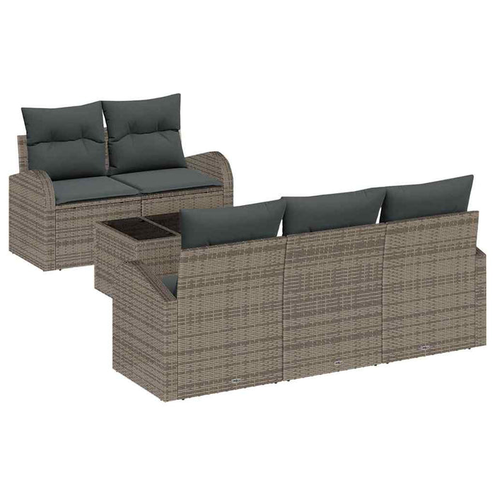 Set de canapele pentru grădină 6 pcs Gri 55 x 55 x 37 cm - WALTI WALTI