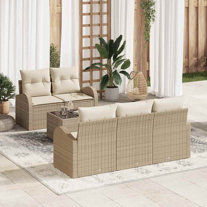 Set de canapele pentru grădină Bej 55 x 55 x 37 cm poliratan WALTI