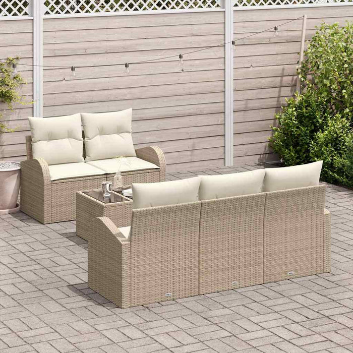 Set de canapele pentru grădină Bej 55 x 55 x 37 cm poliratan WALTI