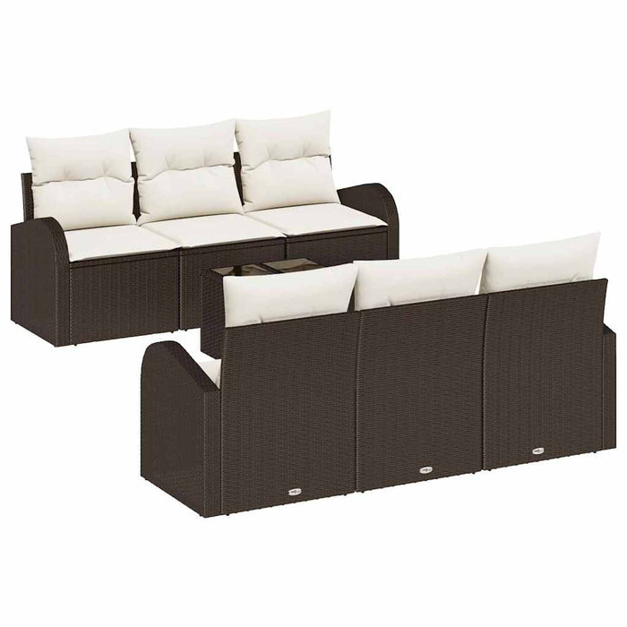 Set de canapele pentru grădină 7 pcs Maro 55 x 55 x 37 cm - WALTI WALTI