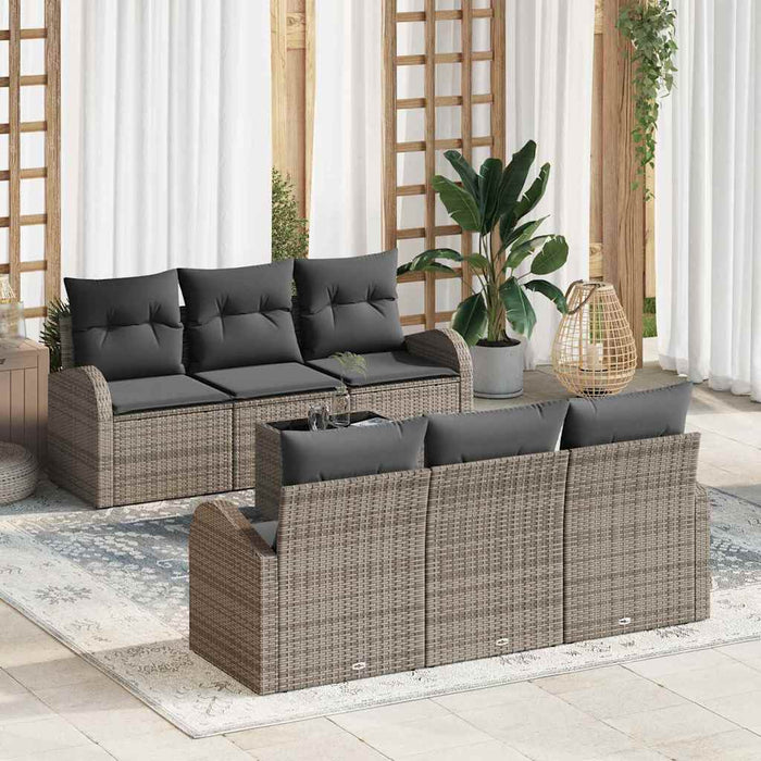 Set de canapele pentru grădină 7 pcs Gri 55 x 55 x 37 cm - WALTI WALTI