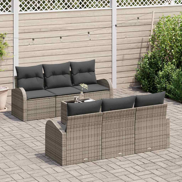 Set de canapele pentru grădină 7 pcs Gri 55 x 55 x 37 cm - WALTI WALTI