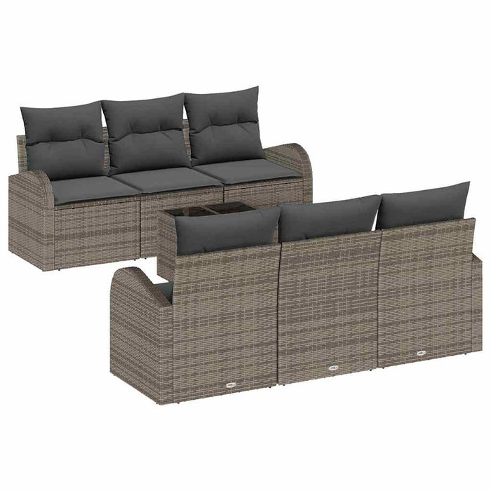 Set de canapele pentru grădină 7 pcs Gri 55 x 55 x 37 cm - WALTI WALTI