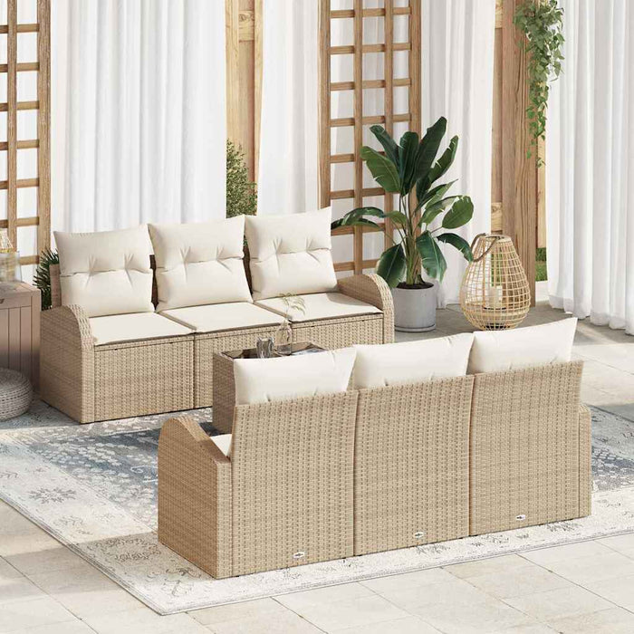 Set de canapele pentru grădină Bej 55 x 55 x 37 cm poliratan WALTI