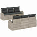 Set de canapele pentru grădină cu pernă 7 pcs Gri deschis - WALTI WALTI