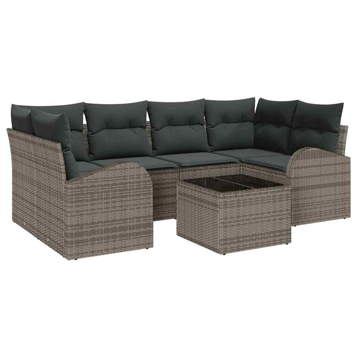 Set de canapele pentru grădină 7 pcs Gri 55 x 55 x 37 cm - WALTI WALTI