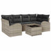 Set de canapele pentru grădină cu pernă 7 pcs Gri deschis - WALTI WALTI