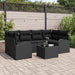 Set de canapele pentru grădină Negru 55 x 55 x 37 cm poliratan - WALTI WALTI