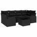 Set de canapele pentru grădină Negru 55 x 55 x 37 cm poliratan - WALTI WALTI