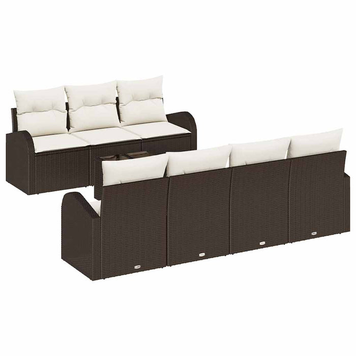 Set de canapele pentru grădină 8 pcs Maro 55 x 55 x 37 cm - WALTI WALTI