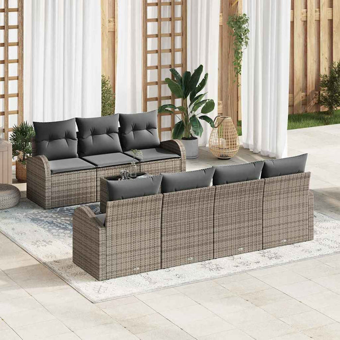 Set de canapele pentru grădină 8 pcs Gri 55 x 55 x 37 cm - WALTI WALTI