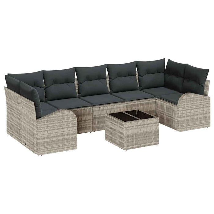 Set de canapele pentru grădină 8 pcs Gri deschis - WALTI WALTI