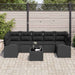 Set de canapele pentru grădină Negru 55 x 55 x 37 cm poliratan - WALTI WALTI