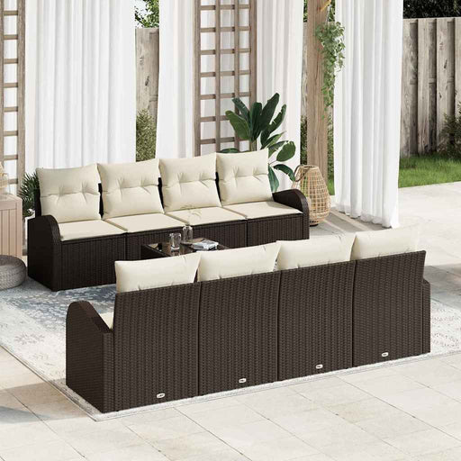 Set de canapele pentru grădină 7 pcs Maro și Bej - WALTI WALTI