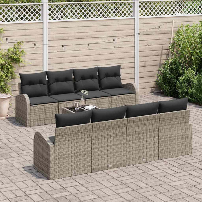 Set de canapele pentru grădină 7 pcs Gri și Gri Închis - WALTI WALTI