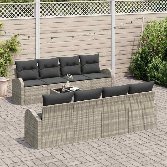 Set de canapele pentru grădină 7 pcs Gri deschis - WALTI WALTI