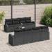 Set de canapele pentru grădină 7 pcs Negru 55 x 55 x 37 cm - WALTI WALTI