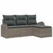 Set de canapele pentru grădină cu pernă 4 pcs Gri Rattan poli - WALTI WALTI