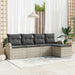 Set de canapele pentru grădină 5 pcs Gri deschis Rattan poli - WALTI WALTI