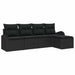 Set de canapele pentru grădină cu pernă 5 pcs Negru Rattan poli - WALTI WALTI