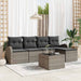 Set de canapele pentru grădină cu pernă 6 pcs Gri Rattan poli - WALTI WALTI