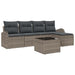Set de canapele pentru grădină cu pernă 6 pcs Gri Rattan poli - WALTI WALTI