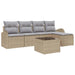 Set de canapele pentru grădină cu pernă 6 pcs Bej Rattan poli - WALTI WALTI