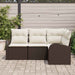 Set de canapele pentru grădină cu pernă 4 pcs Maro Rattan poli - WALTI WALTI