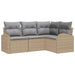 Set de canapele pentru grădină cu pernă 4 pcs Bej Rattan poli - WALTI WALTI