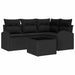 Set de canapele pentru grădină cu pernă 5 pcs Negru Rattan poli - WALTI WALTI