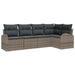 Set de canapele pentru grădină cu pernă 5 pcs Gri Rattan poli - WALTI WALTI