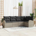 Set de canapele pentru grădină 5 pcs Gri deschis Rattan poli - WALTI WALTI