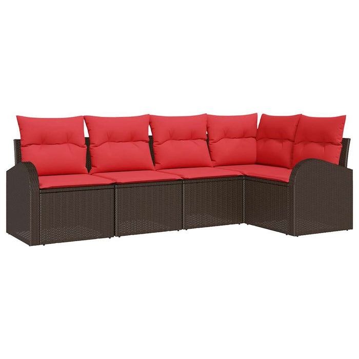 Set de canapele pentru grădină 5 pcs Maro poliratan - WALTI WALTI