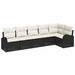 Set de canapele pentru grădină cu pernă 6 pcs Negru Rattan poli - WALTI WALTI